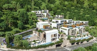 Exklusives neues 154 m2 großes Stadthaus in Tivat mit Meerblick und Pool
