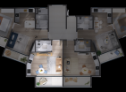Neue Luxus-Meerblick-Wohnung in Tivat in der Bauphase