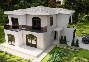 Luxuriöses modernes 225 m2 großes Haus in Bar mit Panoramablick auf das Meer und Pool
