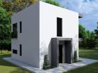 Neues modernes 150 m2 großes Haus mit Meerblick in Bar mit Pool und Olivenhain