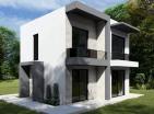 Neues modernes 150 m2 großes Haus mit Meerblick in Bar mit Pool und Olivenhain