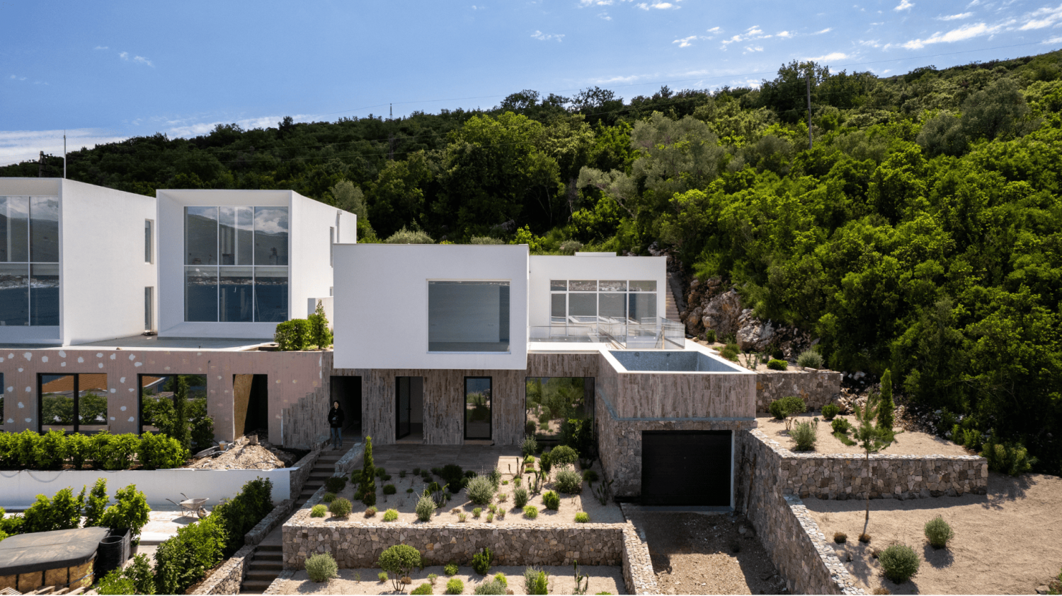 Neue Luxusvilla in Krašići, Tivat mit Panoramablick auf das Meer und Pool