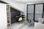 Studio-apartment in Donja Lastva 23m2 auf der penthouse mit Meerblick
