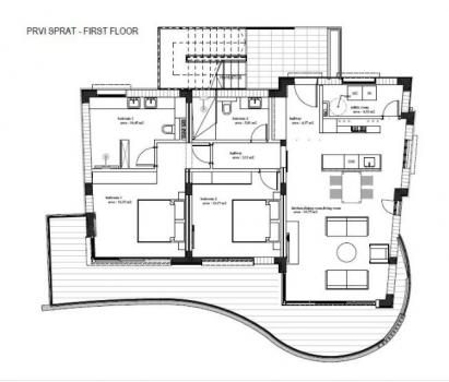 Zwei-Schlafzimmer / zwei Badezimmer komplett eingerichtete Wohnung 90m + Terrasse 30m